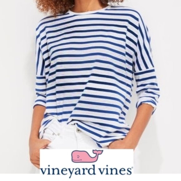 Vineyard Vines Tops - Vineyard Vines Striped Top OVERSIZED NEW